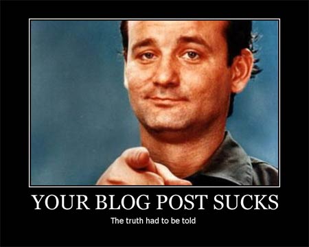 your blog post sucks