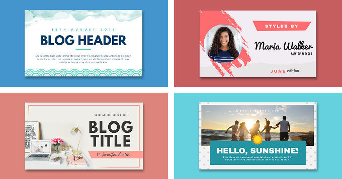 Blog header templates